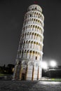 Leaning Tower of Pisa at Night Fine Art Royalty Free Stock Photo