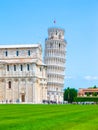 Leaning Tower of Pisa o Cathedral square in Pisa, Tuscany, Italy Royalty Free Stock Photo