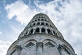 Leaning Tower of Pisa photographed from below Royalty Free Stock Photo