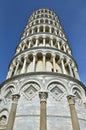Leaning Tower of Pisa seen from below Royalty Free Stock Photo