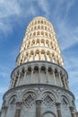 The Leaning Tower of Pisa, tourists travel Royalty Free Stock Photo