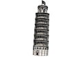 Leaning tower of Pisa vector illustration clip art Royalty Free Stock Photo