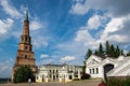 Leaning Tower Syuyumbike and The Governor`s/Presidential palace in the Kazan Kremlin