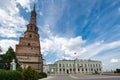 Leaning Tower Syuyumbike and The Governor`s/Presidential palace in the Kazan Kremlin