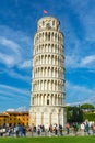 Leaning Tower Tourists Campanile Cathedral Pisa Italy Royalty Free Stock Photo