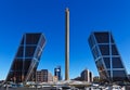 Leaning towers in Madrid Spain