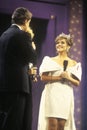 Leanza Cornett and Regis Philbin in 1994 Miss America Pageant, Atlantic City, New Jersey