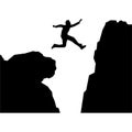 Leap of faith EPS vector file Royalty Free Stock Photo