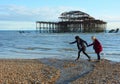 Lovers Leap. Brighton Beach, West Pier. Royalty Free Stock Photo
