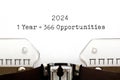 1 Leap Year 2024 Equal To 366 Opportunities Royalty Free Stock Photo