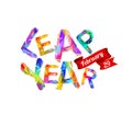 LEAP YEAR. February 29. Vector card