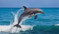 Leaping Dolphin at Sea