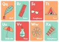 Learn the Alphabet Green and Red Flashcard Sheets - 3