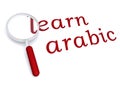 Learn arabic with magnifying glass