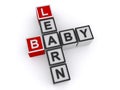 Learn baby word block Royalty Free Stock Photo