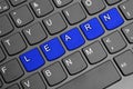 Learn button on keyboard Royalty Free Stock Photo