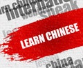 Learn Chinese on White Brickwall.