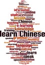 Learn Chinese word cloud Royalty Free Stock Photo