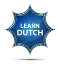 Learn Dutch magical glassy sunburst blue button