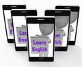 Learn English Sign Shows ESOL Or Second Language Royalty Free Stock Photo