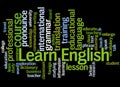 Learn English, word cloud concept 4