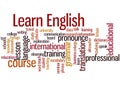 Learn English, word cloud concept 3