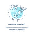 Learn from failure blue concept icon Royalty Free Stock Photo
