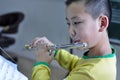 Learn the flute Royalty Free Stock Photo