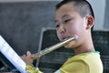 Learn the flute Royalty Free Stock Photo