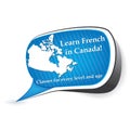 Learn French in Canada speech bubble for language schools