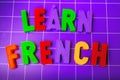 Learn french language alphabet on magnets letters