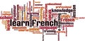 Learn French word cloud