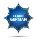 Learn German magical glassy sunburst blue button