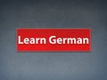 Learn German Red Banner Abstract Background