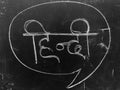 Learn Hindi Handwritten Letter on Blackboard