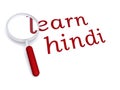 Learn hindi with magnifying glass