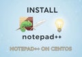 Install notepad on centos with this helpful guide and icon Royalty Free Stock Photo