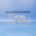Learn html code for web development and website design fundamentals Royalty Free Stock Photo