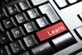 Learn , Keyboard button enter symbol Royalty Free Stock Photo