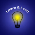 Learn and Lead - Leadership business concept