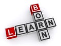 Learn learn word block Royalty Free Stock Photo