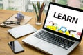 LEARN Learning Education Knowledge and Knowledge Training E-Learning Skills Start Up