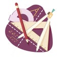 learn math concept. Vector illustration decorative design