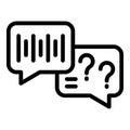 Learn online chat icon outline vector. School education