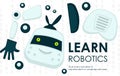 Learn robotics, science and engineering vector