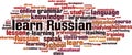 Learn Russian word cloud