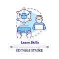 Learn skills concept icon