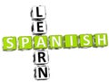 Learn Spanish Crossword Royalty Free Stock Photo