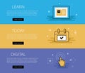 Learn Today Digital. Vector banners set