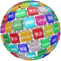 Learn Word Sphere International Languages Education World Culture Royalty Free Stock Photo